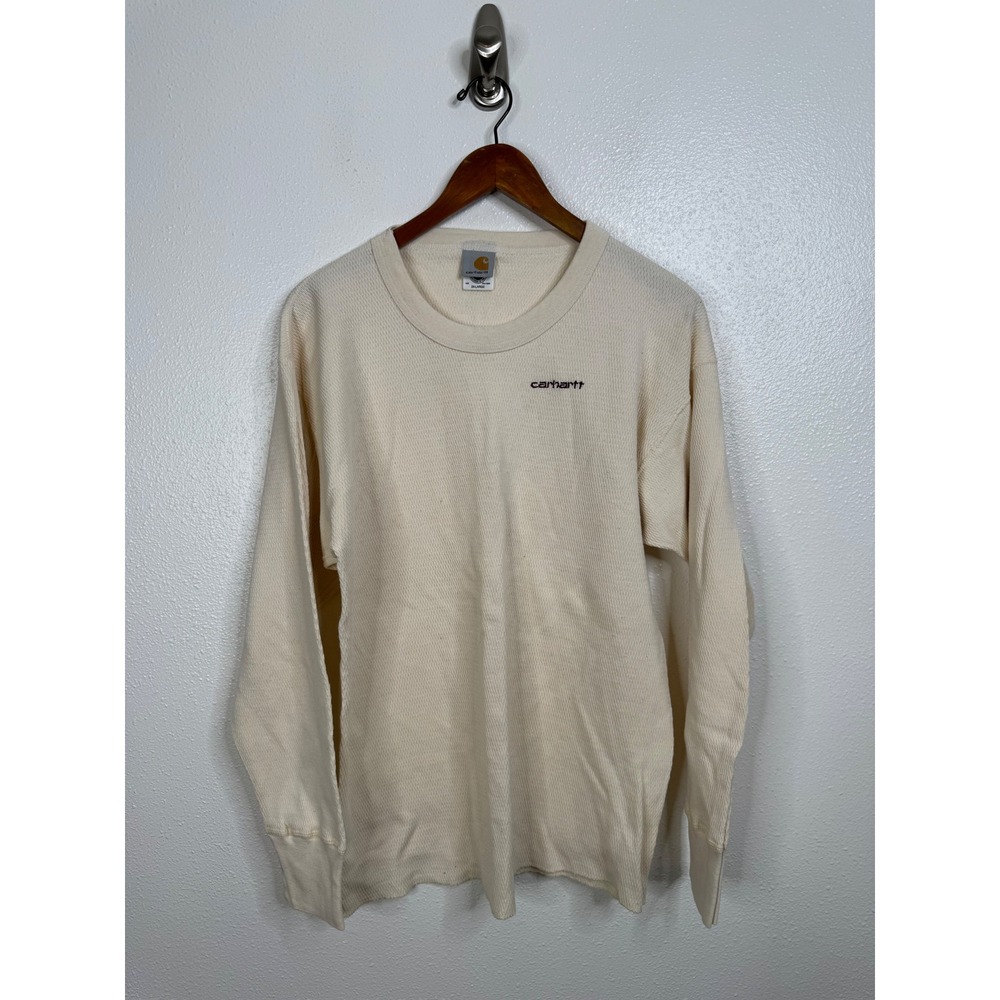 Vintage Carhartt Waffle Knit Long Sleeve‎ Shirt Size 2XL